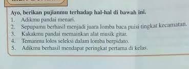 Akan tetapi, tidak semua kalimat pujian sama—ada contoh kalimat pujian yang lebay dan terlalu sering, yang ambigu (apa sih, maksudnya), sinis, tidak sopan, dan yang tepat. Tolong Ya Teman Teman Berikan Kalimat Pujian Pada Kalimat Di Atas Terimakasih Brainly Co Id