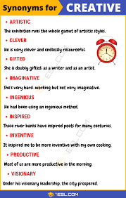 Having a (significant) impact or effect. Another Word For Creative 95 Synonyms For Creative With Useful Examples 7esl