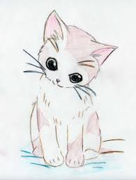 Awwwwww Kitten Drawing Anime Kitten Cute Animal Drawings