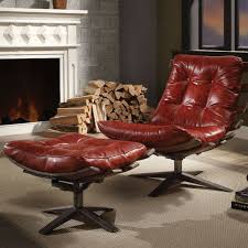 A modern styled, laminated birch, cantilevered lounge chair and ottoman, having a natural and black lacquered finish and black leather upholstery. 17 Stories Annabella 34 65 Wide Tufted Lounge Chair And Ottoman Wayfair