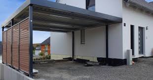 Myport Doppelcarport Mit Wpc Wandfeld Doppelcarport Carport Garagenbau