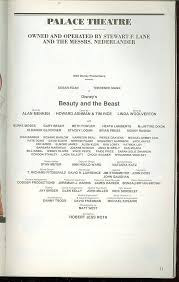 Amazon.com: Beauty and the Beast, Broadway Playbill + Terrence Mann, Gary  Beach, Beth Fowler, Susan Egan, Burke Moses, Heath Lamberts, Eleanor  Glockner, Stacey Logan, Tom Bosley : Howard Ashman, Tim Rice ,