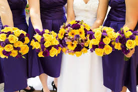 Pin By Kmb Floral On My Flowers In Action Yellow Purple Wedding Purple Wedding Decorations Yellow Wedding Flowers