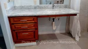 Wall mount or kick plate cabinet style. Wheelchair Accessible Sink For Bathrooms Homeaccessremodeling Com