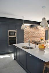 We use cookies to capture information such as ip addresses and tailor the website to our clients' needs. 7 Best Modern Shaker Kitchen In Dark Slate Blue Looks Stunning Against The Brick Wall Ideas Modern Shaker Kitchen Shaker Kitchen Modern Shaker