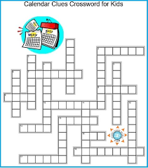 If you are looking for a quick, free, easy online crossword, you've come to the right place! Crossword Puzzles For Children Calendar Words And More Crossword Crossword Puzzles Calendar Word