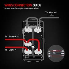 Iztoss 12v 24v dc 4 gang waterproof marine blue led bilge blower and bilge pump rocker switch panel with power socket and usb. Amazon Car Accessories Car Switch Connect Led Light Bar 4x4