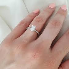 Full of timeless elegance, this solitaire ring for her features a single shimmering 1 1/5 carat round diamond crowning a gorgeous 18k white gold band. 1 5 Ct Cushion Diamond Engagement Ring 14k White Gold Etsy