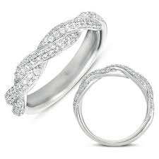 Braided Diamond Wedding Band Braided Diamond Wedding Band