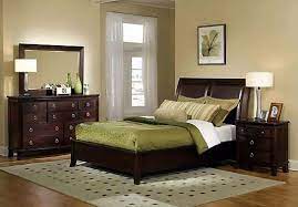 Love The Contrast Of The Lighter Wood Flooring With The Darker Wood Furniture In This Be Bedroom Paint Colors Master Master Bedroom Colors Master Bedroom Paint