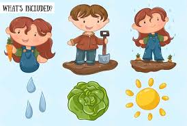 cute vegetable garden clip art kids in the garden kawaii etsy kinder garten clipart planner stickers