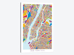 Maybe you would like to learn more about one of these? New York City Street Map Color Vertical C Michael Tompsett Icanvas