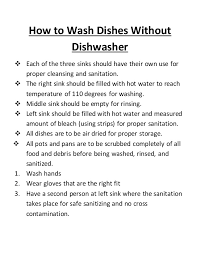 wash dishes without dishwasher