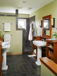 Traffic light green really packs a punch and works best when paired with wooden or unfinished brass furnishings. Green Bathroom Design Ideas Better Homes Gardens