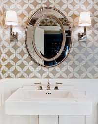 An amazing small powder room transformation. 4 Pinterest Gallery Wallpaper Powder Rooms House Home