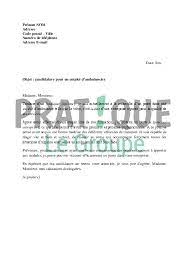 Exemple de lettre de motivation pour une formation d'auxiliaire ambulancier. Lettre De Motivation Pour Un Emploi D Ambulancier Pratique Fr