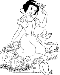 Get this free halloween coloring page and many more from primarygames. Snow White Halloween Coloring Snow White Coloring Pages Disney Princess Coloring Pages Princess Coloring Pages