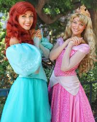 Ariel And Aurora Disney Princess Cosplay Disneyland Face Characters Disney Cosplay