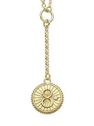 Foundrae Jewelry Karma Medallion Belcher Chain Necklace Necklace Jewelry Fine Jewelry
