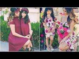 1 اشيك ملابس ام وبنتها واجمل إطلالات الأمهات مع بناتهن بنفس الملابس الفستان youtube short sleeve dresses dresses with sleeves bridesmaid dresses