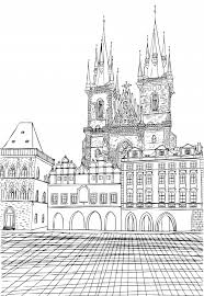 And you need to color each so that it has its own character. Munich Town Hall Coloring Page Kidspressmagazine Com Coloring Pages City Illustration Architecture Drawings