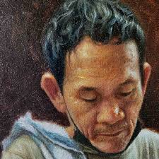 Rosalio “Jun” Tuplano Jr. (b. 1975) is a multidisciplinary Filipino artist  and licensed electrical engineer whose work celebrates heritage and  identity. "Mais mais mais" Jun Tuplano 36" x 24" Oil
