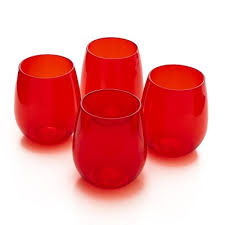 Arcoroc vintage france ruby red salad dessert plates set 4. Red Drinking Glasses Target