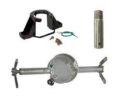 Get free shipping on qualified ceiling fan mounting kit fan hardware & accessories or buy online pick up in store today in the lighting department. Ceiling Fan Mounting Kit Bundle Support Bracket Safe T Brace 3 Teeth Twist And Lock Electrical Box 4 Brushed Nickel Down Rod Buy Online At Best Price In Uae Amazon Ae