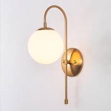A classic design nostalgic to the glamour of the art deco era, vintage is made new once more. Art Deco Milk Glass Ball Wall Light