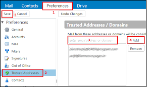 How To Add Email Address And Domain From The Trusted List Diadem Technologies Hosting Knowledgebase