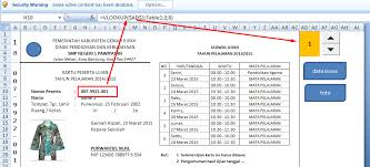 Seperti terlihat pada gambar di bawah ini. Aplikasi Kartu Peserta Tes Ujian Format Excel Deuniv