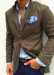 Braun Und Himmelblau Effektvoll Kombiniert Avec Images Style Vestimentaire Homme Habillement Homme