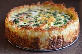 Spinach And Gruyere Cheese Quiche With A Hash Brown Crust Happily Unprocessed Recipe Breakfast Brunch Recipes Recipes Breakfast Brunch