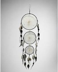 Black And White Dream Catcher Wall Art Three Tier Black White Dream Catcher Spencer S Dream Catcher Black And White Creative Wall Art