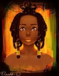 Animation Black Cartoon Characters With Dreads Dreads Cartoon Beaded And Tied Black Girl Art Female Art Black Women Art