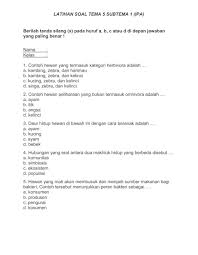 Saling memaafkan adalah contoh perbuatan yang … 5. Latihan Soal Tema 5 Subtema 1 Worksheet