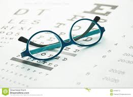 Glasses On Eye Chart Stock Photo Image Of Diagnostic 34489772