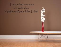 Kitchen Decorations Vinyl Wall Quotes The Fondest Memories Are Made When Gath Vinylsay Inspiring Quotes About Life Vinyl Wall Decal Quote Vinyl Wall Quotes