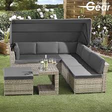 Westelm.com has been visited by 100k+ users in the past month Garden Gear California Rattan Daybed With Canopy Natural With Dark Grey Cushions Waltons