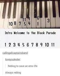 My Chemical Romance Welcome To The Black Parade Tab Black Parade Tumblr Post Emo Tumblr My Chemical Romance Piano Funny Mcr My Chemical Romance Tumblr My Chemical Romance Music Chords