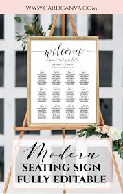 Diy Wedding Seating Chart Template Calligraphy Script