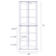 This cabinet is just what you need to display all your glamorous décor! Woody Lighted Corner Curio Cabinet