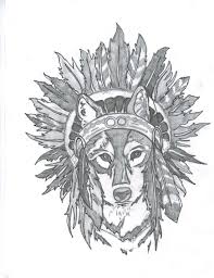Extremely Rough Drawing I Did As A Potential Tattoo For Myself Wolf Headdress Tattoo Drawing Wolf Tattoos Feather Drawing Feather Sketch