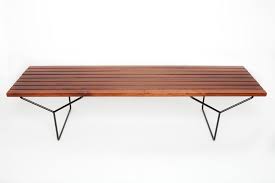 5615 | barcelona coffee table, diamond lounge chair, platner side table, and florence knoll sofa. Harry Bertoia Walnut Slat Bench Or Coffee Table Designed For Knoll Furniture Decophobia 20th C Knoll Furniture Modern Retro Furniture Coffee Table Design