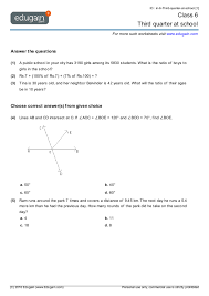 grade 6 third quarter at school math practice questions tests worksheets quizzes assignments edugain usa