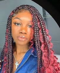 Synthetic hair is often used in box braids, not only it provides greater hair length but also longer lasting to your these black and silver box braids create a striking color contrast. 40 Bohemian Box Braids Protective Hairstyles Ideas Coils And Glory
