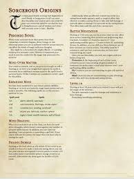 A Psionic Soul Sorcerer Very Wip Dndhomebrew
