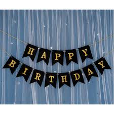 Gold happy birthday banner free vector. Ready Stock Happy Birthday Banner With Gold Letters Hobbies Toys Stationery Craft Occasions Party Supplies On Carousell