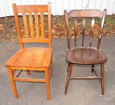 6 Assorted Dining Room Chairs Including A Hitchcock Stencil Back Chair A Vintage Oak Mission Style Chair 4 Bentwoo Purple Dining Chairs Bentwood Chairs Chair