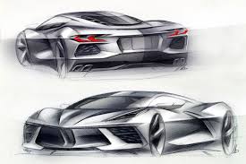 2020 C8 Corvette Official Design Sketches Corvette Chevrolet Supercar Cardesign Desi Chevrolet Corvette Stingray Corvette Stingray Chevrolet Corvette
